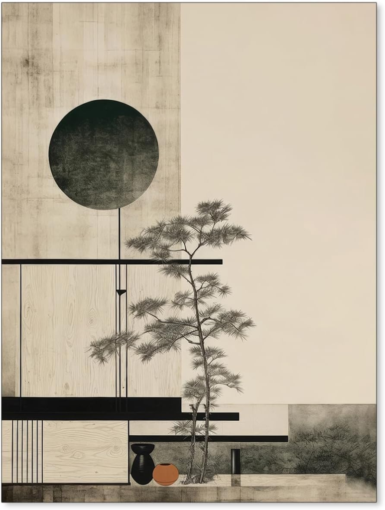 Japandi Office Wall Art Ideas image