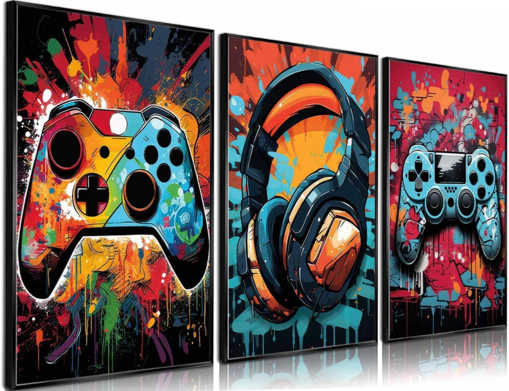 Gaming Room Wall Art Ideas image