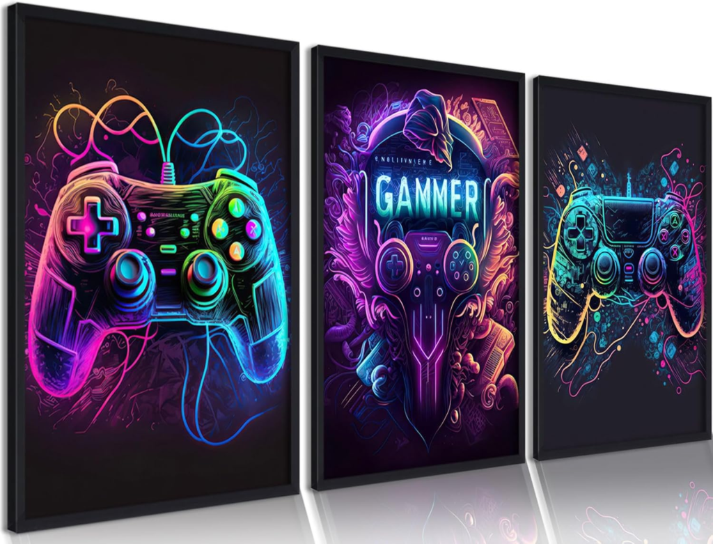 Cool Gaming Room Wall Art Ideas image