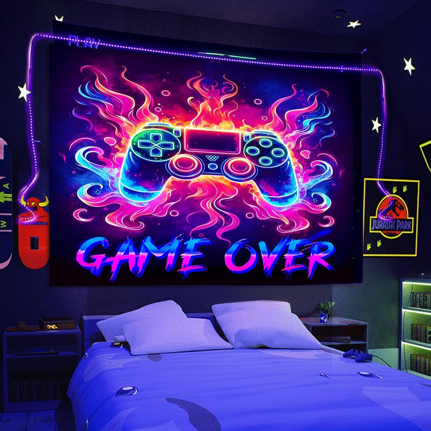 Neon Gaming Room Wall Art Ideas Neon Gaming Room Wall Art Ideas