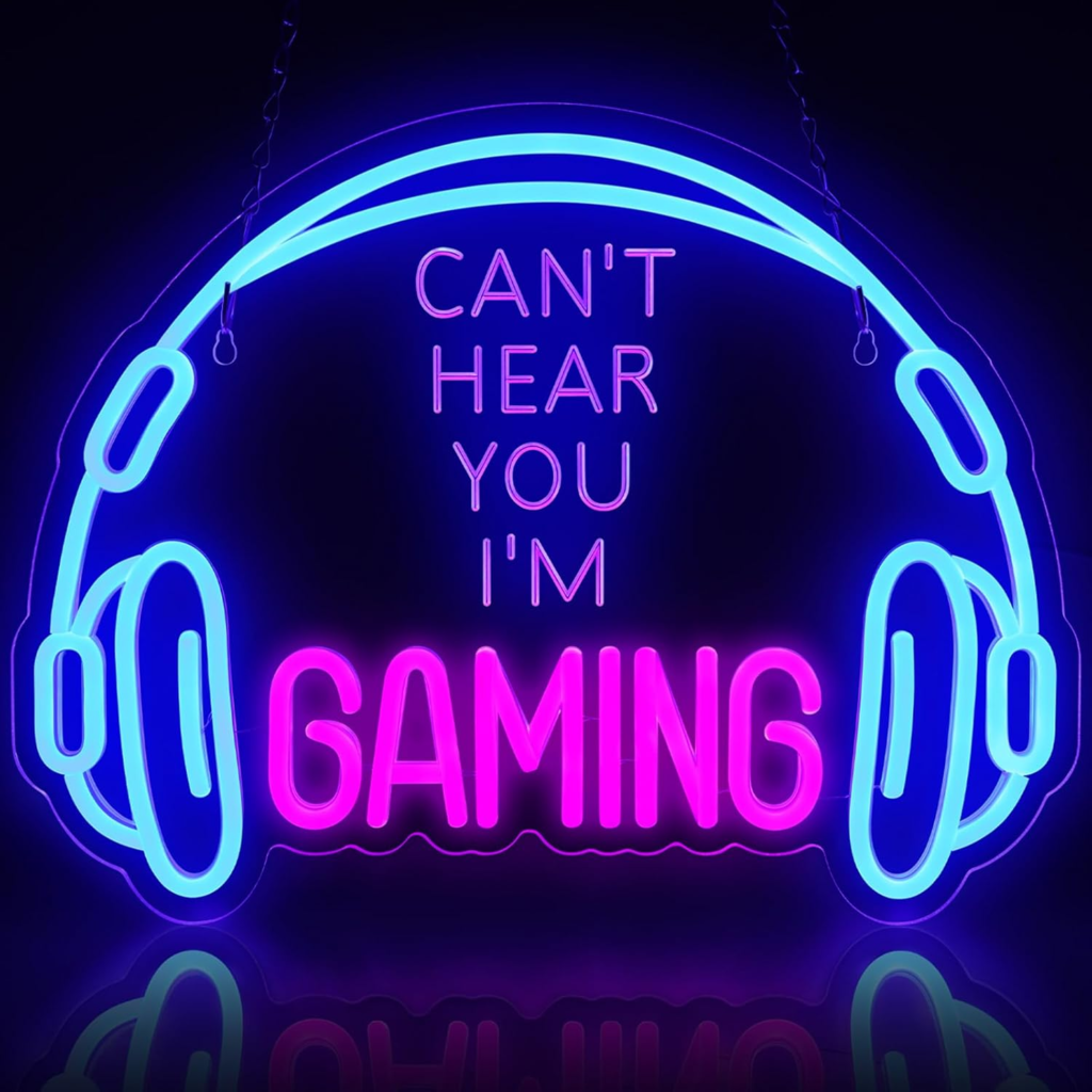 LED Gaming Room Wall Art Ideas image